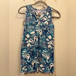 Lilly Pulitzer Blue and White Patterned Top